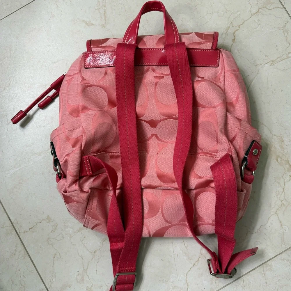 Coach Y2K Pink Monogram Backpack - Picture 4 of 7